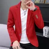 Men's Suits & Blazers Trend Men White Small Suit Single West Coat Young Handsome Korean Slim Personality Hair Stylist Autumn SuitMen's