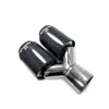 1 st glansigt rakt kolblå rostfritt stål Dubbel spets Likvävslängd ljuddämpare Pipe End Tail Middle avgasspets med Remu -logotyp