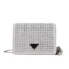 Diamond inlaid small square bag is popular 2023 new chic chain simple messenger foreign style and fashionable one shoulder clearance sale