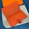 7A Portafoglio pochette da donna di alta qualità moda togo portafoglio in pelle di vacchetta portafogli con cerniera singola borsa da donna lunga classica con scatola arancione carta multi colore