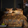 Luxury Golden Silver Satin Cotton Bedding Set 104x90in Oversize Us Queen King Doona duvet Cover Bed Sheet Bedstred Pudow Case