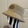 Designer Kvinnor Bucket Hat Mode Män Fisherman Buckets Hattar Patchwork Keps Hög kvalitet sommarsolskydd