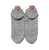 Japanese Designer Human Socks Heart and Letter Embroidery Men and Women Short Sock Slippers Sports Socks
