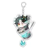 Anime Genshin Impact Figure Keychain Acrylic Hutao Xiao Ganyu Paimon Eula Kazuha Zhongli Ayaka Venti Keychain Keyring Trinket Y220413