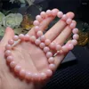 Beaded Strands Natural Pink Opal Bracelet Round Beads Crystal Quartz Healing Stone Women Men Jewelry Gift Fawn22