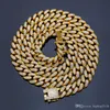 Chaîne glacée pour hommes, bijoux Hip Hop, collier, Bracelets, or, argent, Miami, chaînes à maillons cubains, colliers