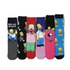 Personalidade de meias masculinas harajuku homens desenhos animados de anime skateboard unissex long tubo sockmen's