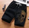 Männer Shorts Anime Herren Strass Schädel Sommer Casual Strand Männer Kurze Hosen Streetwear Fitness KleidungHerren