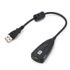 Carte son externe USB 7.1 canaux, adaptateur Audio 3D, remplacement de casque 3.5mm pour PC de bureau et ordinateur portable