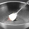 KATA 430 Acier Inoxydable Wok Poêle Épaisse En Nid D'abeille À La Main Poêle À Frire Antiadhésive Non Rouille Cuisinière À Gaz/Induction Cuisine Cook 220423