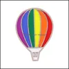 Pins Brooches Jewelry Cartoon -Air Balloon Flag Colorf Heart Cloud Alloy Lapel Pins Unisex Travel Souvenir Gift Backpack Clothes Badge Clot
