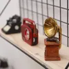 Decorative Objects & Figurines Creative Vintage Radio Mini Resin Crafts Phonograph Camera Piano Model Nostalgia Living Room Home Decor Po Pr