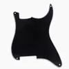 1PC 3Ply Guitar Blank Pickguard Scratch Plate 4 Hole with Screws for Guitar Accessories Custom DIY Black