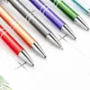 1 10Refill Laser Engraving Badge Metal Ball Point Business Advertising Office Signature School Student Writing Pen 220613