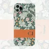 Fashion Designer Iphone Case 13 Promax Luxury Phone Cases Accessoire Alphabet Flower Design Pour 12 11 Pro XR X XS 7 8 P Plus G Cover h2