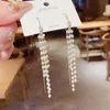 À la mode longue perle gland incrusté de diamants boucles d'oreilles pour les femmes mode coréenne balancent boucle d'oreille fête d'anniversaire vêtements quotidiens bijoux cadeaux
