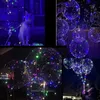 Palloncino LED da 18 pollici Festa luminosa Decorazione natalizia Forniture di nozze Dormitorio Bolla trasparente Compleanno Matrimonio Luci stringa regalo