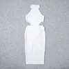 Willbenice 2022冬のセクシーな白い包帯のドレス女性ベスティドスホローアウトボディコンセレブリティパーティーMidi Maxi XL Dresscasual