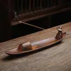 Zen Cloud – bâton d'encens en céramique de mer, bâton d'encens multifonctionnel à reflux, poêle d'aromathérapie, ornements créatifs en bois de santal