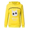 Sweats à capuche pour femmes Sweats pour femmes Sweat pour femmes Pochette pour animaux Capuche Tops Carry Cat Pull respirant Chemisier Sweat à capuche surdimensionné