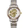 Nieuwe Yolako Dragon Watch Gold Emed Diamond Commercial Men's Quartz kijkt mode niet-mechanische polshorloge