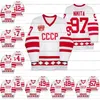 CEOA3740 Ryssland Hockey Classic CCCP White 75th Anniversary Jersey 97 Gusev Nikita 57 Nikishin Alexander 19 Eric O'Dell 18 Corban Knight 4 Gavrikov 12