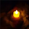 Lampada a candela Luci da tè a batteria Candele Senza fiamma Tremolante Decorazioni per diserbo Festival Celebrazione Matrimonio piccole luci notturne