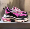 triple S Designer vrijetijdsschoenen voor heren en dames mode tennisschoenen dikke onderkant zwart wit grijs rood lichtbruin Oreo luchtkussen comfortabele sneakers