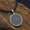 ペンダントネックレスYOUE choune men viking din din sicrine rune amuleet not vegvisir compass necklacent。