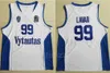 Moive Litouwen Vytautas Basketball 1 Lamelo Ball Jerseys 3 Liangelo 99 Lavar Team Blue Away Witkleur Ademblage Pure Cotton Sports University Hoge kwaliteit Hoge kwaliteit