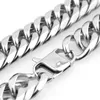 Chains Miami Cuban for Men Hip Hop Jewelry Wholesale Silver Color Thick Stainless Steel Big Chunky Necklace 13mm/16mm/19mm/21mmchains