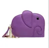 SL8035 Women mini money clips Soft elephant shape Female ins leather coin purse mini creative wallet