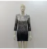 506 L 2022 Abito da passerella Girocollo Marca Stesso stile Abito Manica lunga Paillettes Emopire Abiti estivi Donna Alta moda shunxing