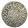 UK(01)-uk03Vereinigtes Königreich 839-859 König Aethelwulf von Wesex 1Penny Craft Herstellung versilberter Kopienmünzen aus Metall