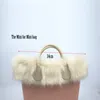 Huntfun nouveau sac femme fausse fourrure Beige garniture en peluche pour O sac thermique en peluche décoration adapté pour classique grand Mini Obag 210302