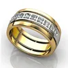 Обручальные кольца Huitan 2022 Пара для женщин/юбилей мужчин с блестящими аксессуарами CZ Classic Jewelry Whotesale Wynn22