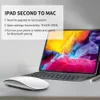 Bluetooth 40 mouse sem fio recarregável silencioso multi arco toque ratos ultrafinos mouse mágico para portátil ipad mac pc macbook1602921