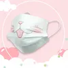 2022 maschera monouso pittura gatto animale animale divertente maiale naso maschera stampa carina smiley faccia polvere antipolvere e anti-smog