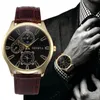 Orologi da polso Orologi da polso da uomo dal design retrò Semplice cinturino in pelle Orologio analogico al quarzo in lega Orologio da lavoro casual maschile Relojes Para Hombre