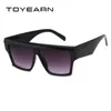 Zonnebrillen Toyearn 2022 Modemerk Designer Oversized Square Women Men Flat Top Big Frame Sun Glazen voor Female8261944