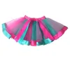 Moda Estate Bambini Tutu Gonna ragazze Gonna arcobaleno gonne da ballo gonna principessa per bambiniZC1161