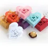 Gift Wrap 20/50pcs Valentine's Day Heart Lase Cut Wedding Sweets Candy Dragee Favour Boxes With Ribbon Table Decorations PackagingGift