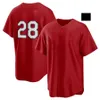 Baseball Jerseys anti-rétrécissement Quick Dry 28 Arenad0 4 M0LINA BASE Ball Jersey Sunmmer Sport T-shirt Running Shirts Red White Taille S-xxxl