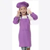 Çocuk Önlük Çocuk Kollu Şapka Cep Anaokulu Mutfak Pişirme Boyama Yemek Pişirme İçecek Yemek Enfant Tablier Delantal Logo Baskı