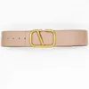 2022 Famous brand 7cm Large letter Vbuckle leather wide belt Designer women039s dress decorative waistband girl party wedding 7517845