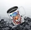 12 oz Sublimation Mugs Blanks Stainless Steel Tumblers with Handle and Sliding Lid Coating Fit for Cricut Mug Press Machine sxa22