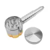 2 Layer Dual Purpose Roken Revolver Pijp Grinder Zes Shooter zinklegering 35 MM Tabak Grinder Pipes6423777