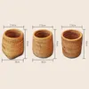 Handmade Rattan Storage Box Baskets Organizer Manual Rattan Chopsticks Spoons Dinner Knives Forks Tableware Holder Storage Box