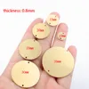 1Pack Raw Messing Round Round Stemping Blanco Metal Tags Hangers Laser graveren BLANKS CONNECTOR Charms Diy Sieraden Bevindingen maken