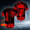 Happy Halloween Custom You Name Skull Baseball Jersey Shirt Love Prezent 3D Printed Men S Casual S Hip Hop Tops 220712